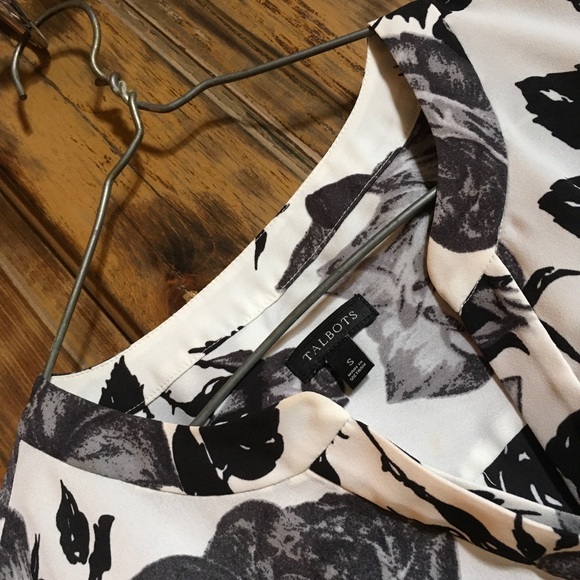 TALBOTS Rose Print Blouse - Picture 3 of 8